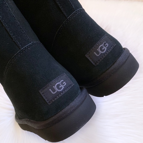 UGG Women’s Alber Black Suede Boots - Picture 3 of 8